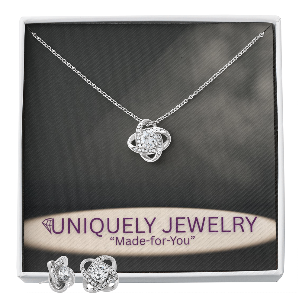 Love Knot Necklace & Earring Set