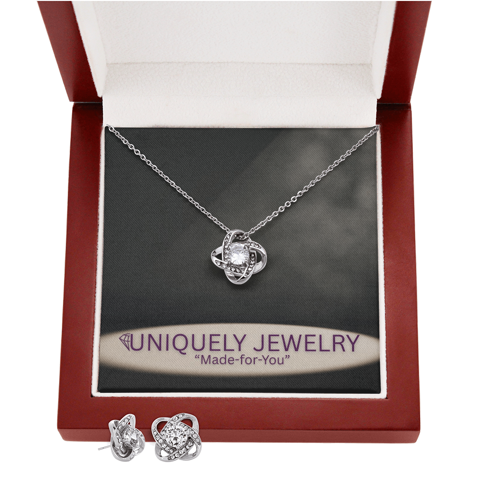 Love Knot Necklace & Earring Set