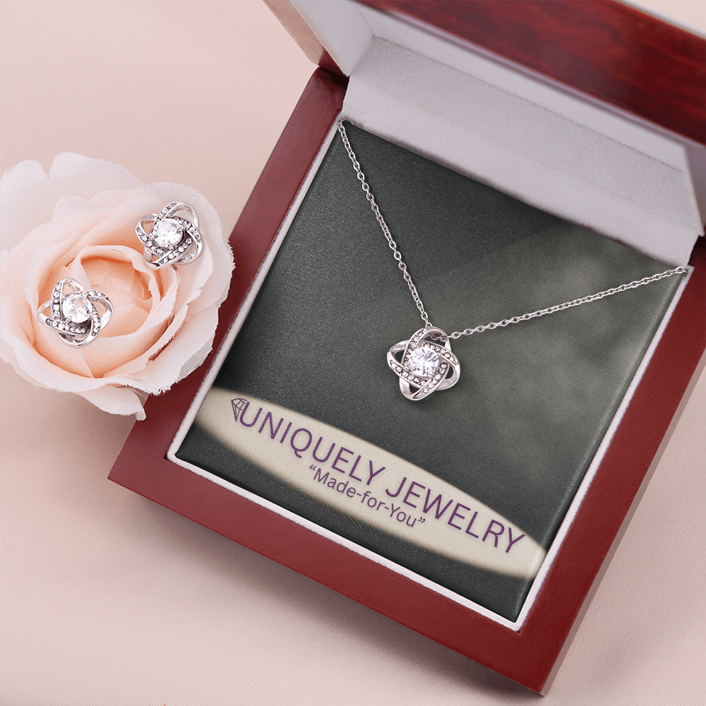 Love Knot Necklace & Earring Set
