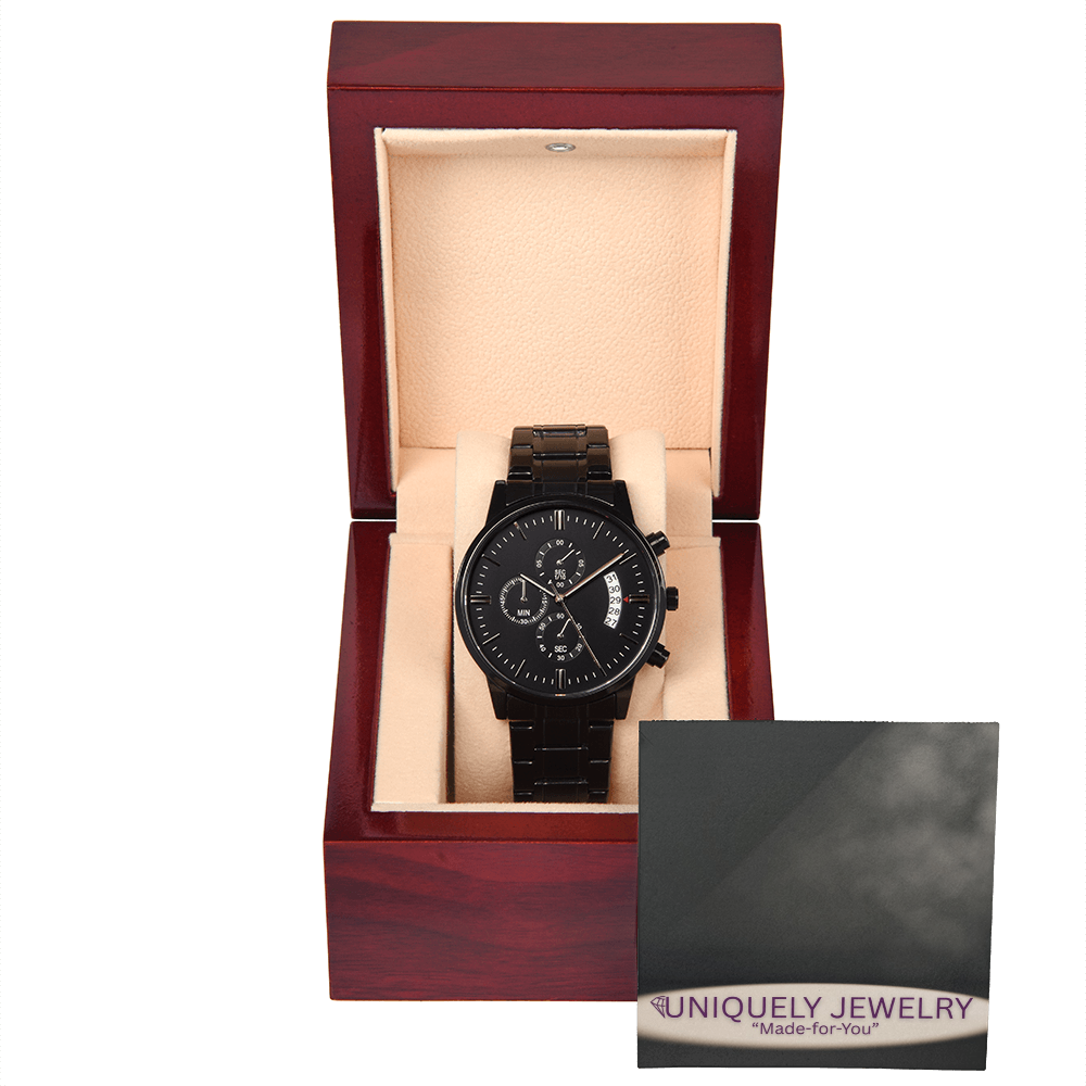 Black Chronograph Watch