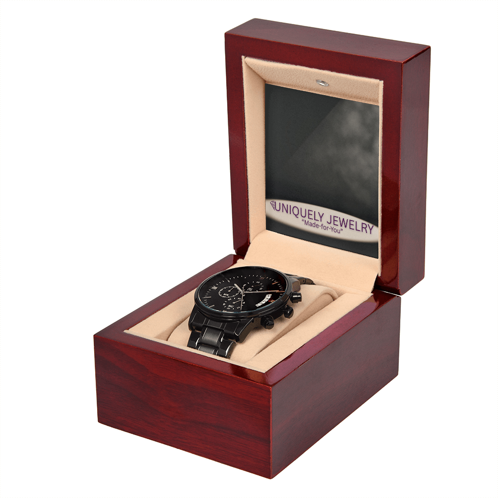 Black Chronograph Watch