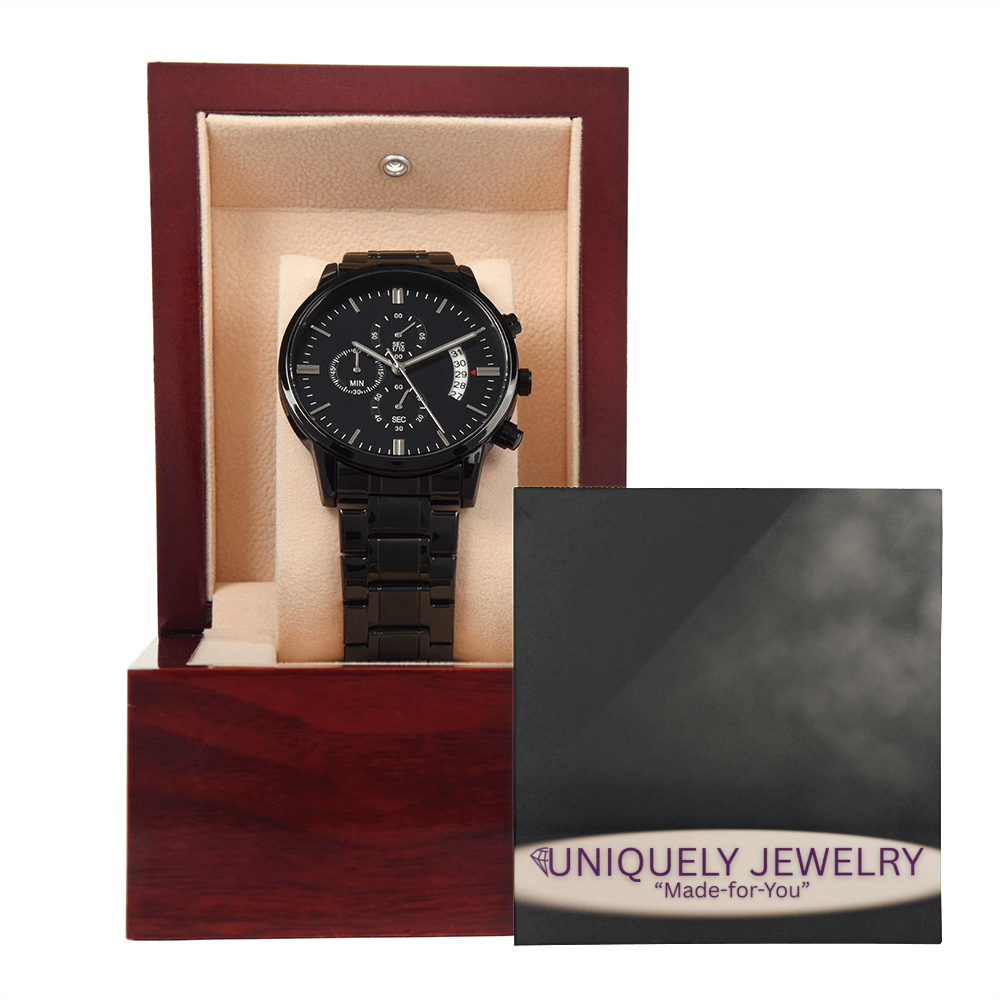 Black Chronograph Watch