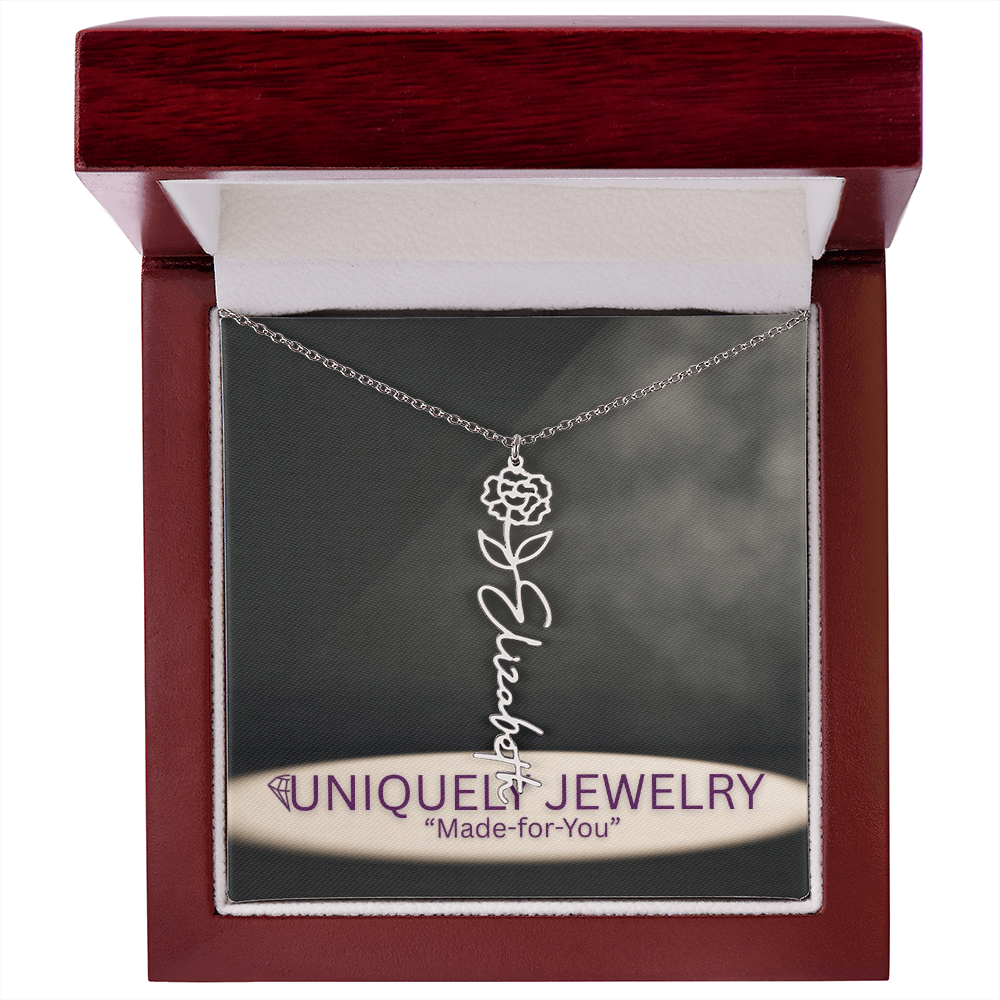 Flower Name Necklace