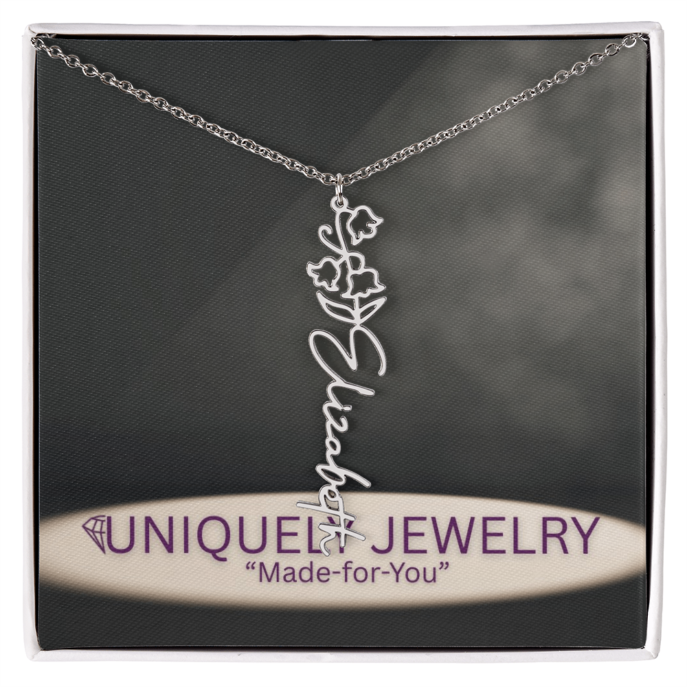 Flower Name Necklace