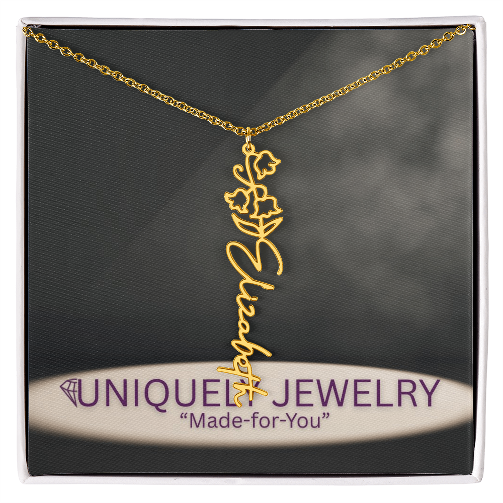 Flower Name Necklace