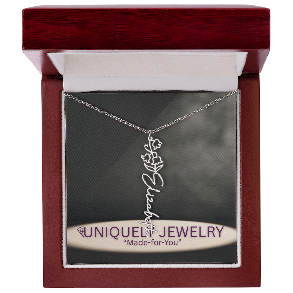 Flower Name Necklace