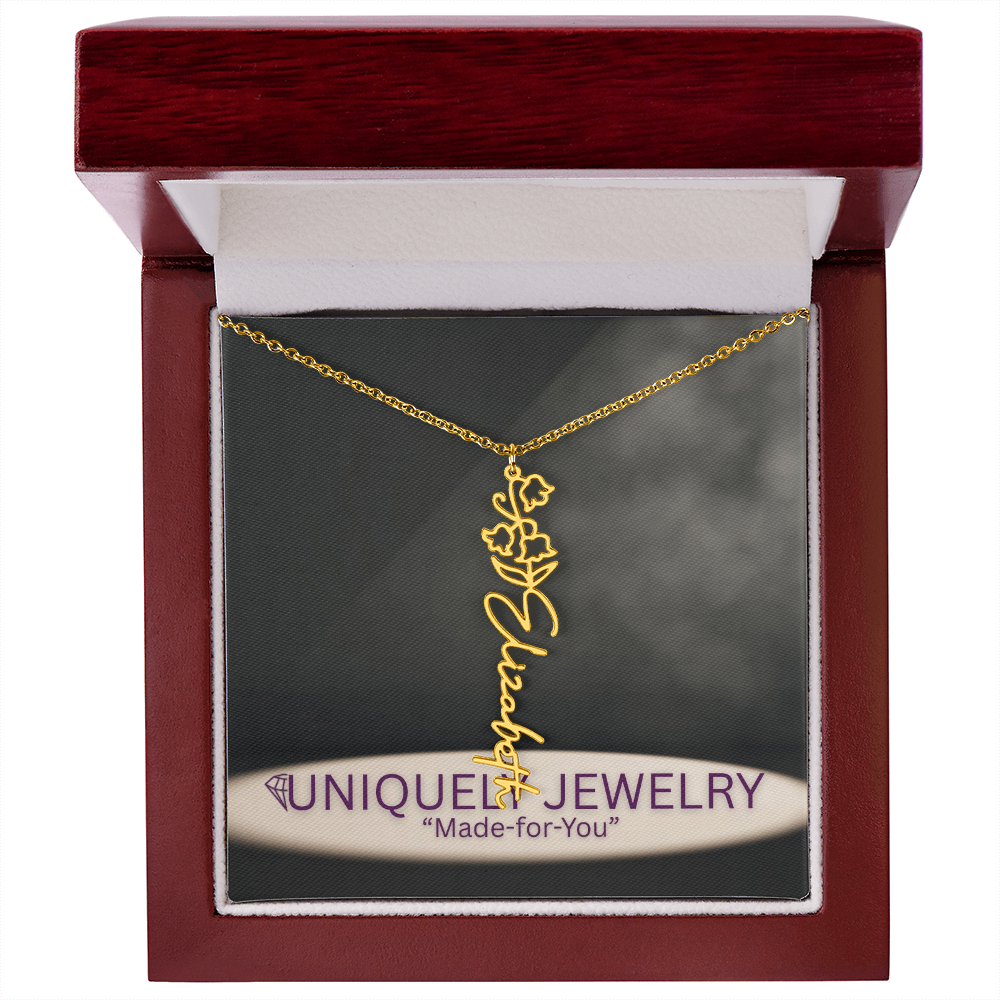 Flower Name Necklace