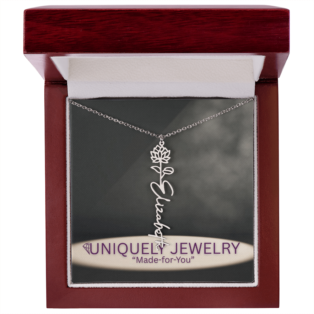 Flower Name Necklace
