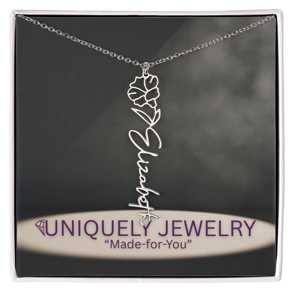 Flower Name Necklace