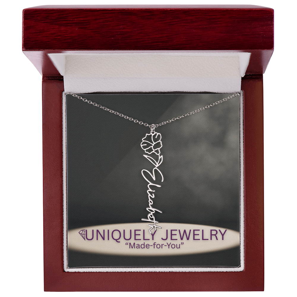 Flower Name Necklace