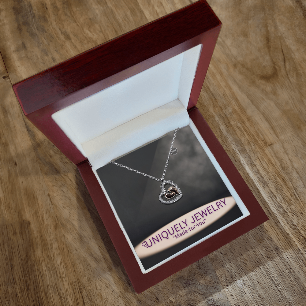Baby Feet Heart Necklace