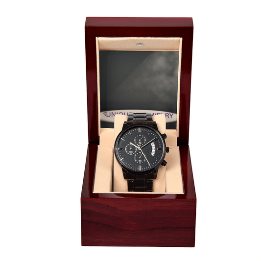 Black Chronograph Watch