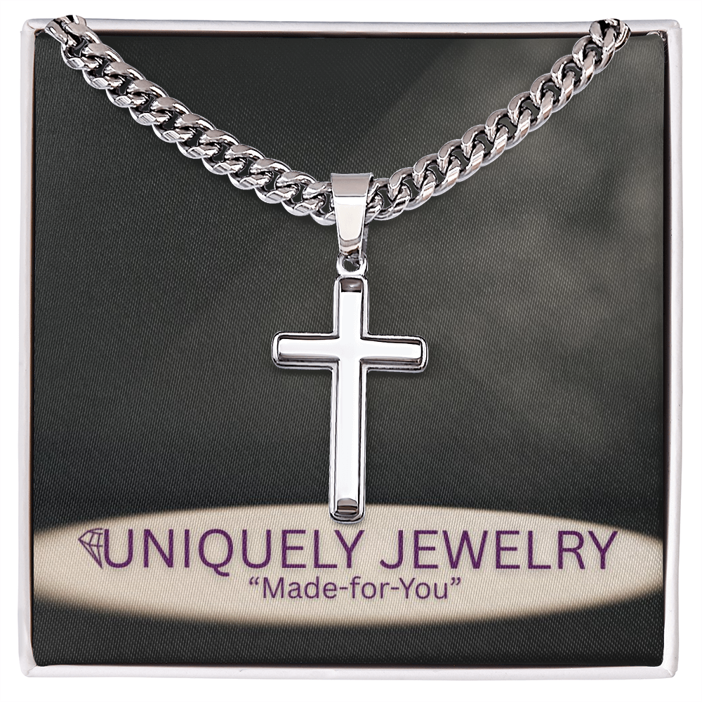 Cuban Link Chain with Artisan Cross