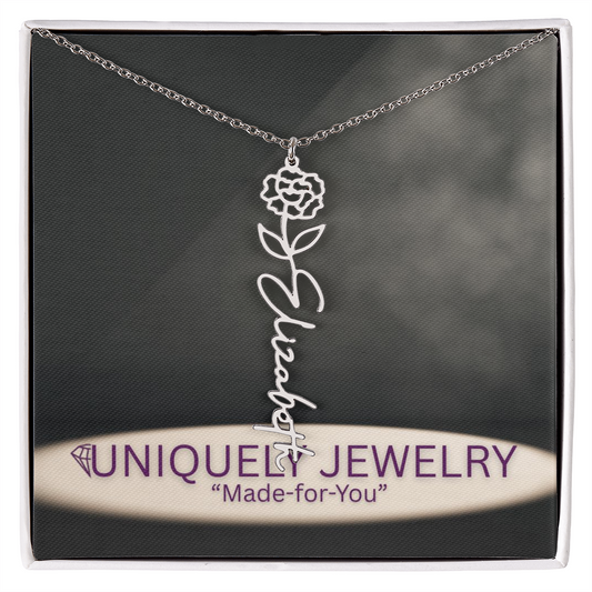 Flower Name Necklace
