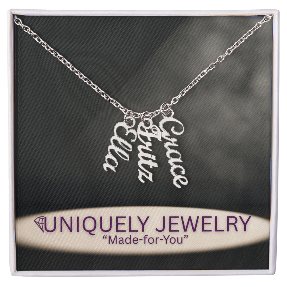 Multi Vertical Name Necklace