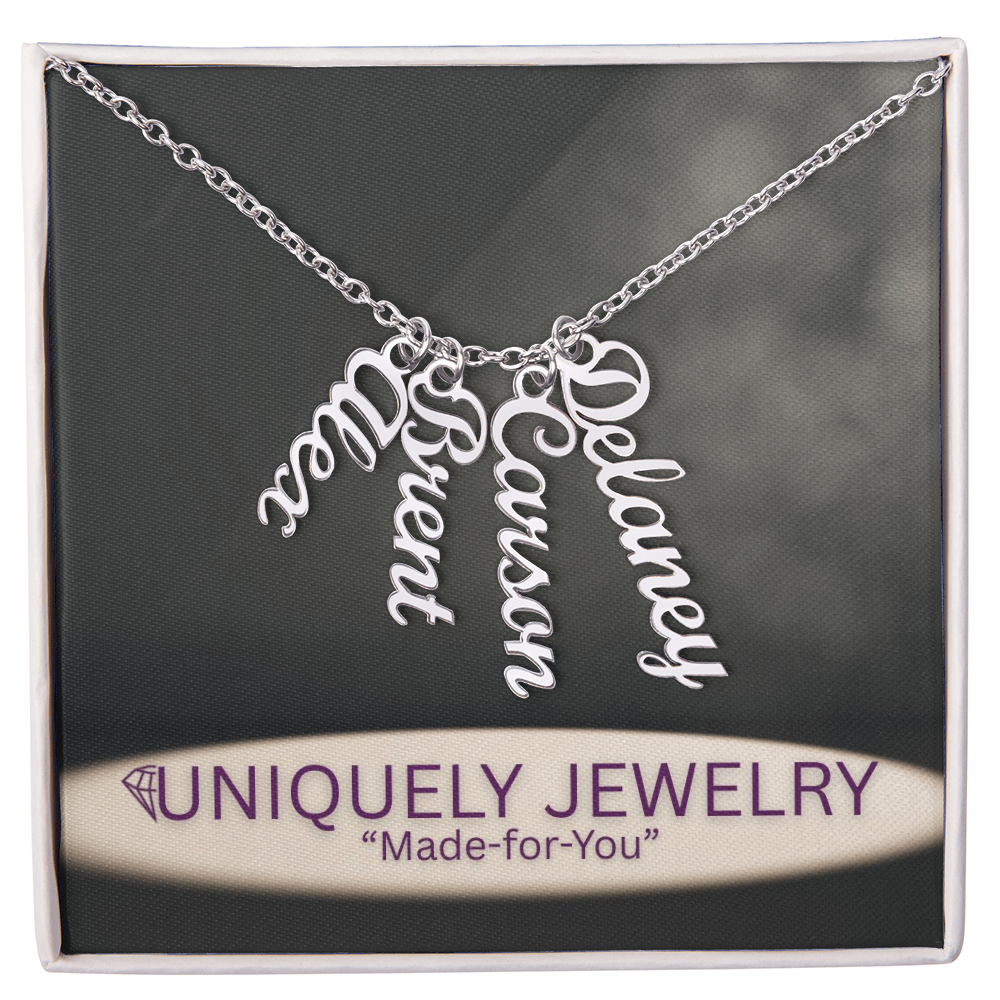 Multi Vertical Name Necklace