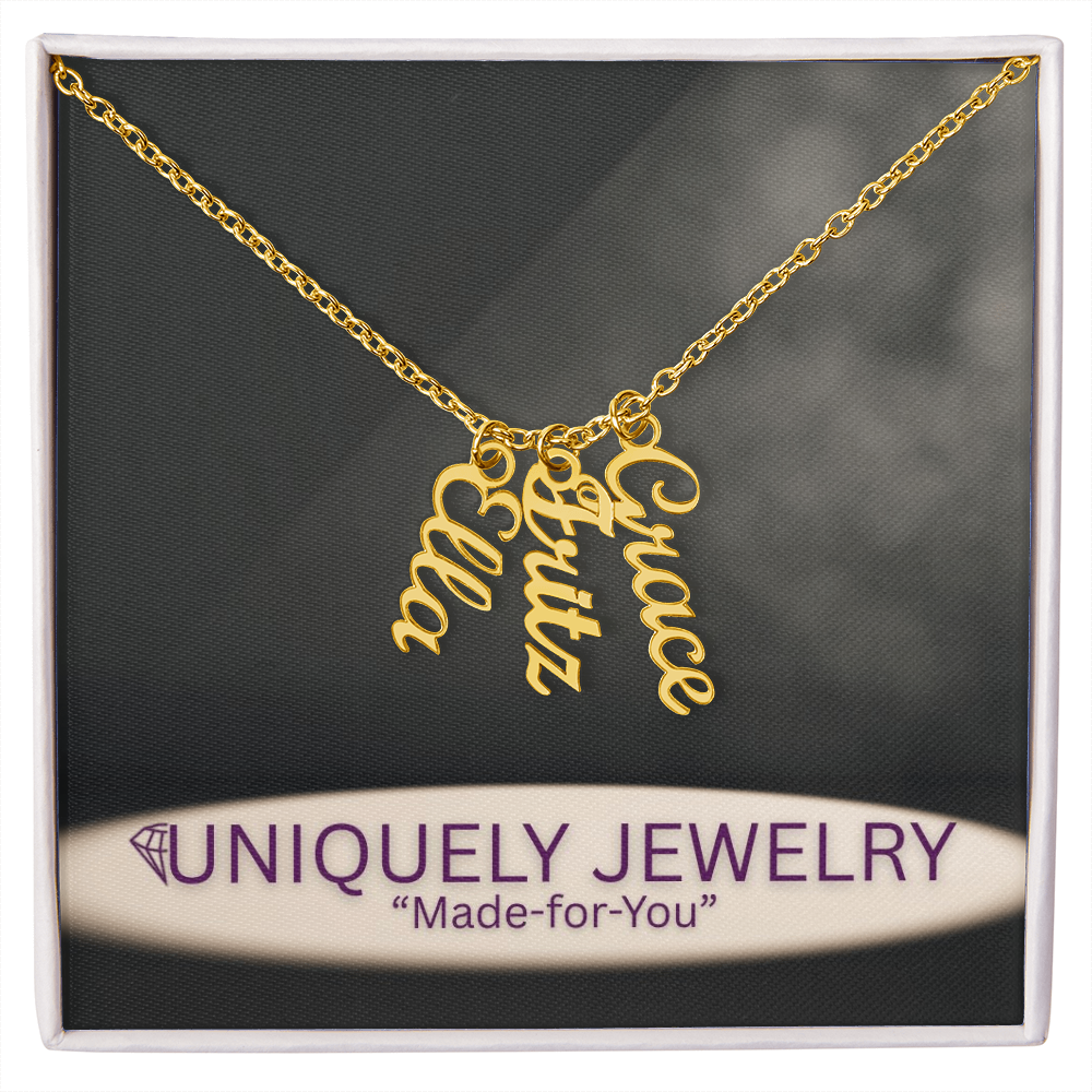 Multi Vertical Name Necklace