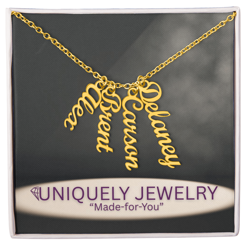 Multi Vertical Name Necklace