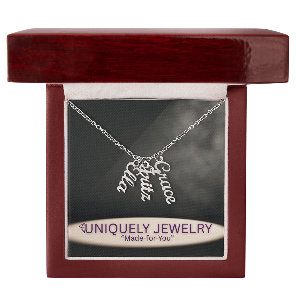 Multi Vertical Name Necklace