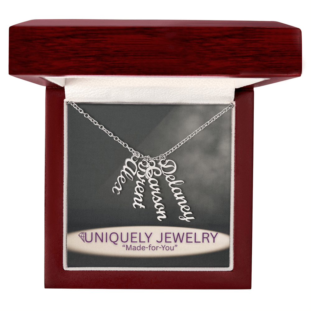 Multi Vertical Name Necklace