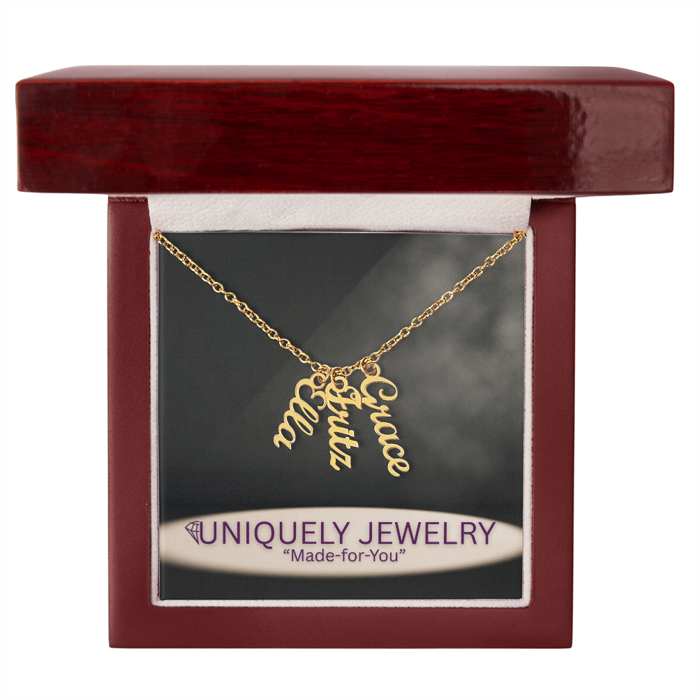 Multi Vertical Name Necklace